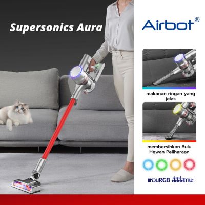 Airbot เครื่องดูดฝุ่น เครื่องดูดฝุ่นไร้สาย cordless vacuum cleaner การชาร์จแบบแม่เหล็ก Vacuum cleaner เครื่องดูดฝุ่นมือถือ 40นาที19,000paไฟ LED Supersonics Aura