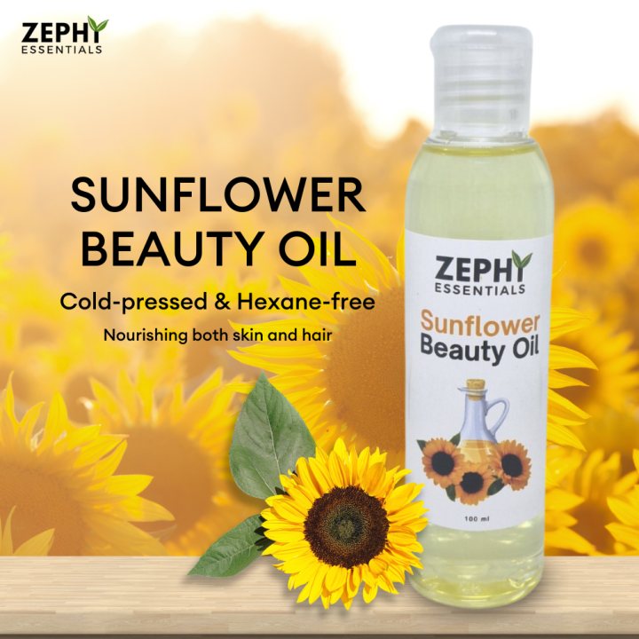 ZEPHY Sunflower Beauty Oil 100ml Skin Whitening & Moisturizing Oil