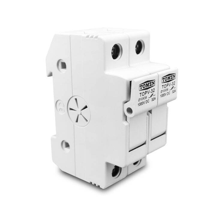 TOMZN 2P Parallel DC Fuse Holder 10X38Mm High Voltage Solar PV Fuse Holder 1000V TOPV32 for