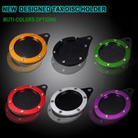 Motorcycle Tax Disc Motorbike Universal Round Tax Disc Plate Holder New design Waterproof Multicolors