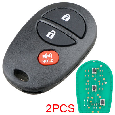 2Pcs 3ปุ่มเปลี่ยน Keyless Entry รีโมทคอนโทรลรถ Key Fob GQ43VT20T Fit สำหรับ Toyota