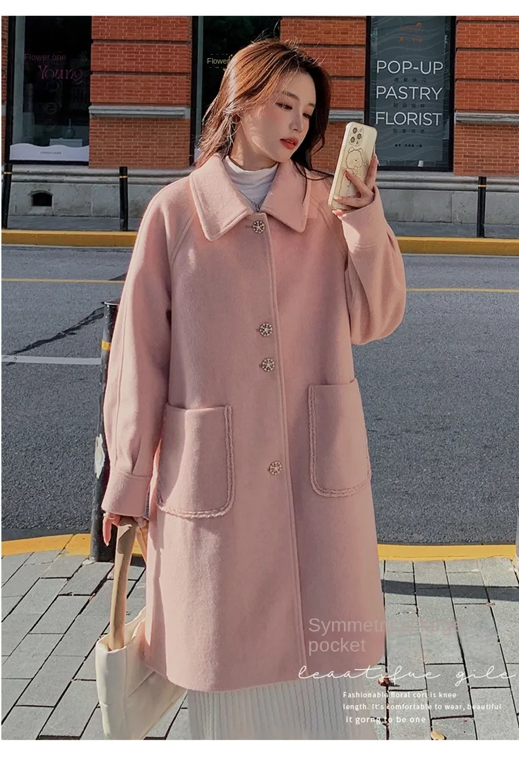 Hepburn Style Woolen Women's Autumn and Winter Small 2022 New Korean Series Milk Fufu Woolen | Lazada PH