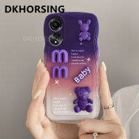 DKHORSING เคสโทรศัพท์ปิดขอบคลื่นสไตล์ใหม่ OPPO A58 A78 A58NFC A78NFC A17 OPPOA78เลนส์กันกระแทก A17K A16 A16E A16K A54แบบ3มิติเคสป้องกันนิ่มโปร่งใส NFC Oppo A58 4G