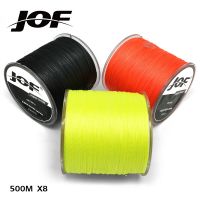 JOF แบรนด์ซุปเปอร์พาวเวอร์500ม. 8เส้น22LB เอ็นตกปลาถัก78LB PE แข็งแรงสายตกปากหลายเส้นเอ็นตกปลาตกปลาน้ำเค็มปลาคาร์พ