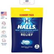 Kẹo ngậm giảm ho, đau họng Halls Relief date 12 2024 - EDS Hàng Mỹ