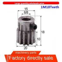 1โมดูลเฟืองเกียร์เฟือง6/6.35/8มม. 18ฟันเกียร์45เฟืองทรงกระบอกเหล็ก M5หลุมถลกสีเทา