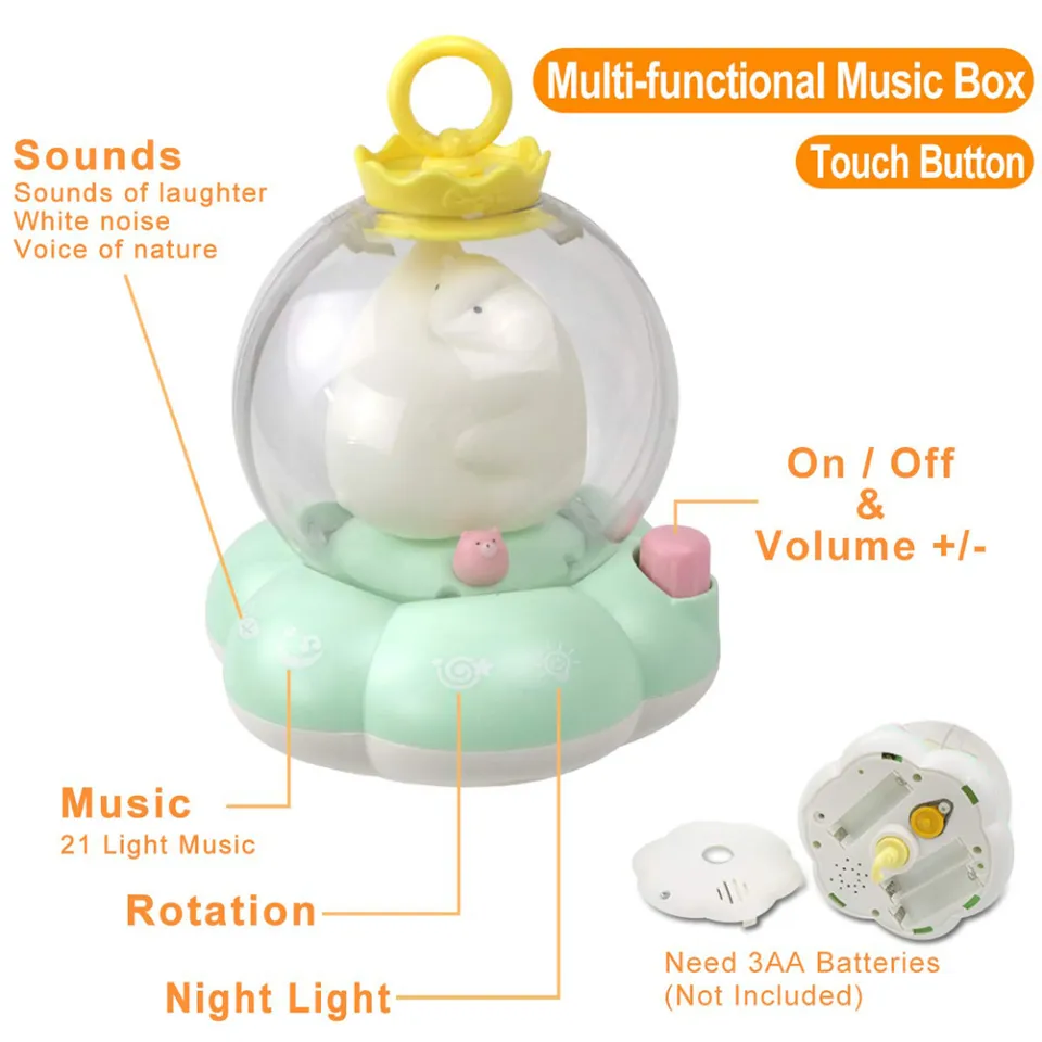 Baby Musical Crib Mobile with Night Lights and Music Musical Crib Mobile for