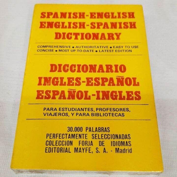 books SPANISH-ENGLISH ENGLISH-SPANISH DICTIONARY Diccionario Ingles ...