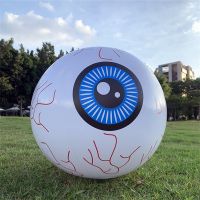40cm Inflatable Halloween Eyeball Hanging Thick Halloween Inflatable Doll Toy Halloween Party Decoration for Home Outdoor Garden