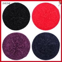 ZHEZHE Casual Plain Classic Chenille Thin Acrylic Berets Women Flat Cap Breathable Beret Ladies Beret