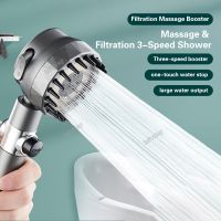 Rotatable High Pressure Shower Head Handheld Showerheads 3 Modes Water Saving Rainfall Massage Head Filters Bathroom Accessories