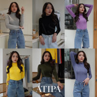 Atipashop - Turtle neck top เสื้อคอเต่าเซล แขนยาว