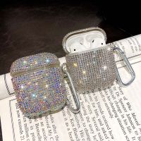 Luxury 3D Cute Bling Diamonds Wireless Bluetooth Earphone Accessories Hard Case for Apple Airpods 2 1 Protective Charging Bag Headphones Accessories