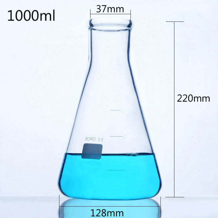 linyeyue-1000มิลลิลิตรแก้วขวดรูปกรวยเคมี-erlenmeyer-ขวด-borosilicate-ทนต่ออุณหภูมิสูงอุปกรณ์ห้องปฏิบัติการ