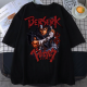 Vintage Berserk Guts Tshirts Japanese Manga Black Swordsman Griffith Retro Berserk Anime Tshirt For Gildan Spot 100%