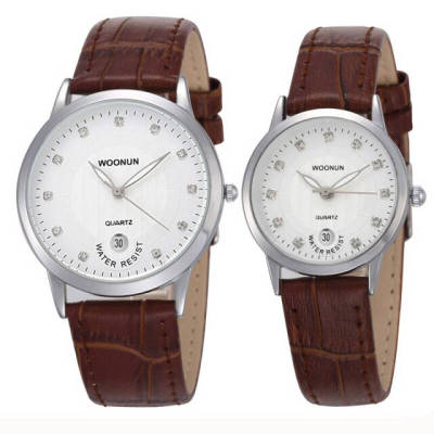 Cute Couple Watches Men Women Quartz Watches Leather Strap Wristwatches Rolexable Watch Lovers