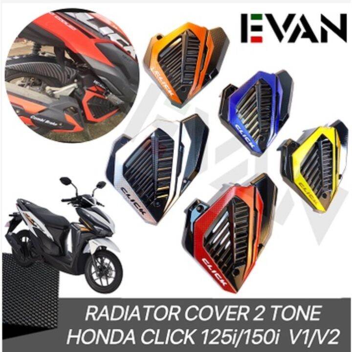 2 Tone Radiator Cover For Honda Click 125i/150i v1/ v2 Made in Thailand