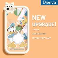 เคส Dienya สำหรับ iPhone 6 Plus 6S Plus 7 Plus 8 Plus เคสรูปแบบโบว์ผูกโบว์รูปเป็ดการ์ตูนนิ่มกันกระแทกเคสโทรศัพท์โปร่งใสป้องกันการตกหล่นซิลิก้าเจลฝาครอบป้องกันเลนส์กล้องถ่ายรูป