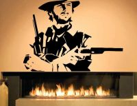 Wild West Country Cowboy Hat Western Vinyl Home Decor Wall Sticker Removable Mural Kids Room Gun Decoration Decals 3371