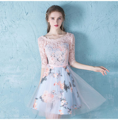 2022 New Printed Slim Dress Factory Wholesale Short Gauze Dress Bridesmaid Dress Slim Dress A Generation Of Hair