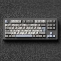 （Miss qis keycap） JKDK GreyWhite KeycapProfile PBT Dye SubbedCaps สำหรับ MechanicalWithSwitch