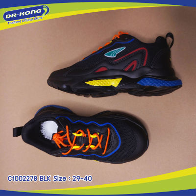 Dr.Kong รองเท้าเด็ก รุ่น C1002278 BLK รองเท้าผ้าใบเพื่อสุขภาพสำหรับเด็ก
