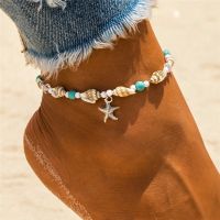 Fashion Starfish Anklets Bohemian Handmade Shell Foot Chain Women Sunmber Beach Leg Bracelet Sandals Gift Jewelry