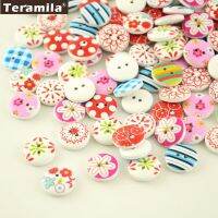 【YF】☾  Teramila Assorted Printed Button Sewing Material Buttons Supplies15mm