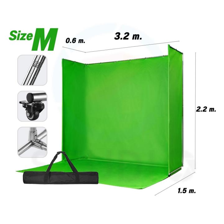ฉาก-green-screen-chroma-key-backdrop-kit-ขนาด-3x3-2-ม-ฉากถ่ายภาพ-ฉากถ่ายวิดีโอ-ฉากเขียวไลฟ์สด-ฉากสตรีมเกมส์-ฉากเขียวกรีนสกรีนสำเร็จรูป
