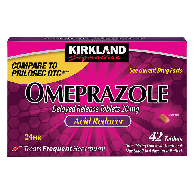 Kirkland Signature Omeprazole 20 mg., 42 Tablets Antacid