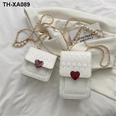 ☢✻ New ling han edition mini mobile phone chain bag mouth red envelopes one shoulder inclined female BaoXiaoFang package
