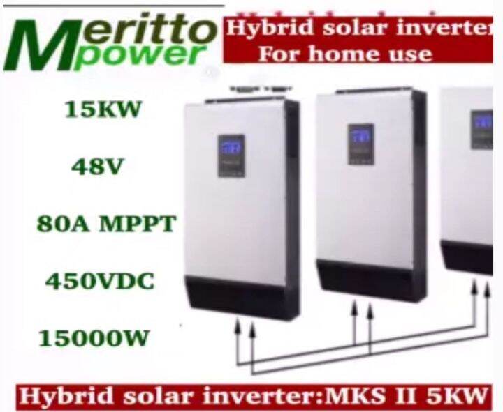 15kw Hybrid Solar Inverter 48v 80 X 3 Mppt 450vdc 230v380v 50hz Work Without Battery Th 4124