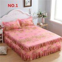 3 IN 1 Soft Bedsheet Set QueenKing Size Bedskirt Sheet