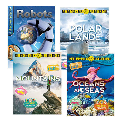 Discover Science Series Volume 4 discover science mountains oceans and seas robots English version childrens English Popular Science Encyclopedia