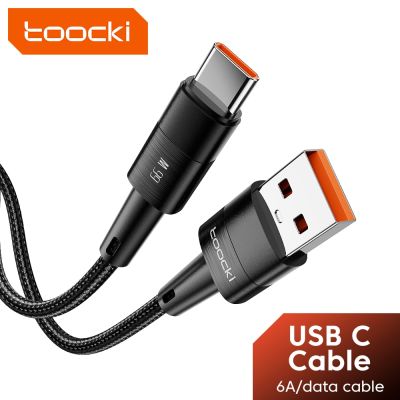 Toocki 6A USB Type C Cable Quick Charge QC4.0 66W For Xiaomi 12 Poco f3 f4 Huawei Realme Fast Charging Charger Cable Type C Cord Docks hargers Docks C