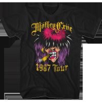 87 Tour Motley Crue เสื้อยืดแขนสั้นผ้าฝ้าย