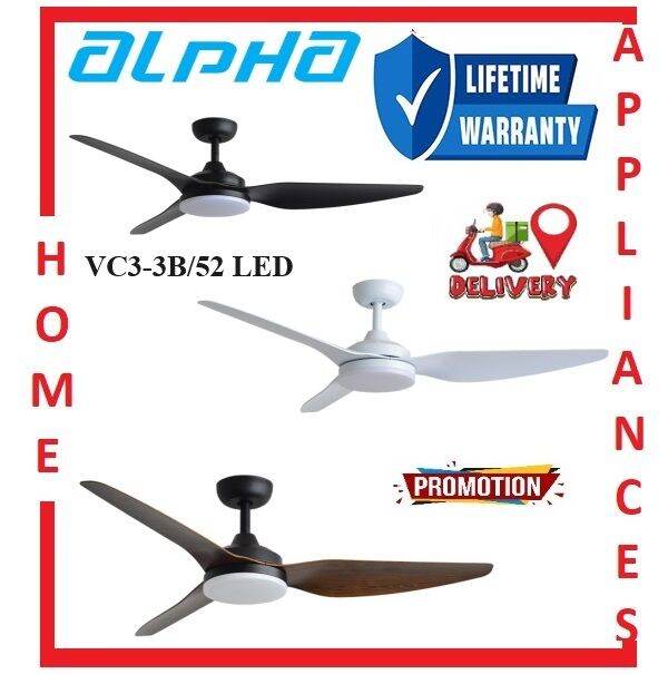 Alpha Vannus VC3 3B/52 52 inch Ceiling Fan with LED Lights Lazada
