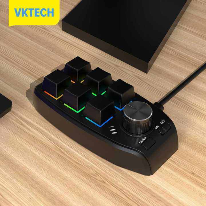 [Vktech] Wired/Wireless Macro Keyboard Programmable 6 Keys + 1 Volume