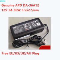 ของแท้ APD DA-36A12 12V 3A 36W 5.5X2.5Mm AC Adapter สำหรับจอภาพแล็ปท็อป Power Supply Charger