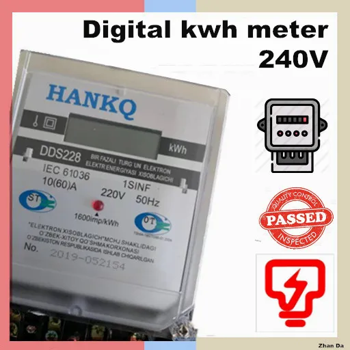 Hankq Single Phase Digital Kwh Meter Lazada