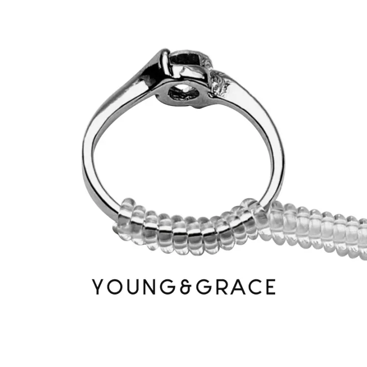 Young Grace 12 Types Ring Size Adjuster Transparent Spring Cord Set