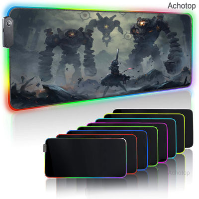 900x400x4mm Sexy Anime Genshin Impact RGB Large Gaming Mouse Pad LED Lighting Mousepad Gamer XXL Computer Keyboard Desk Mat Pad