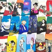 starry starry night Cotton Funny painting Socks Women Men Western Mona Lisa Kiss Oil Painting Retro-classical Series Couple Sock