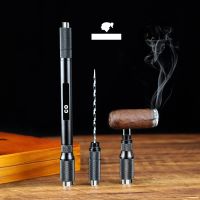 ♧ Black Cigar Needle Punch Portable Edge Cigars Cutter Drilled Cigar Tool Sharp Cigar Pass Needles Smoking Accessories