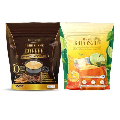 ☀แจ่มใส กาแฟ  ชามะนาว JAMSAI Coffee  Lemon Tea ( ราคา 1 ขิ้น)♙