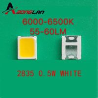 【✔】 XGAA2QF MALL 100Pcs 2835 LED 0.5W สีขาว SMD/SMT PLCC-2 2835สีขาว150Ma 50-65lm 6000-6500K 2835ไดโอด LED Ultra Bright SMD LED