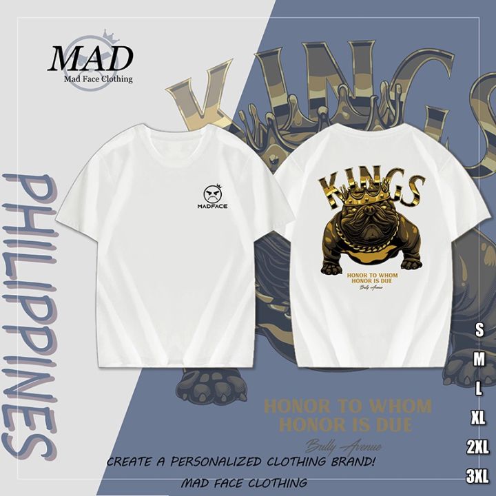 madface-เสื้อผ้า-king-crown-original-เสื้อยืดสุนัขของขวัญสำหรับคนรักสัตว์เลี้ยงเสื้อยืด-unisex