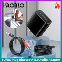 VAORLO Euus ปลั๊กบลูทูธ5.0เครื่องรับส่งสัญญาณเสียง2 IN 1 3.5มม. RCA สเตอริโอ Lossless เพลงอะแดปเตอร์ไร้สายสำหรับทีวี PC Amp