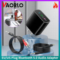 VAORLO Euus ปลั๊กบลูทูธ5.0เครื่องรับส่งสัญญาณเสียง2 IN 1 3.5มม. RCA สเตอริโอ Lossless เพลงอะแดปเตอร์ไร้สายสำหรับทีวี PC Amp