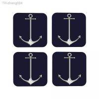 Chrome Style Nautical Thin Anchor Coasters Baking Mat Placemat Table Decoration And Accessories For Drying Dishes Mat Coffee Mat